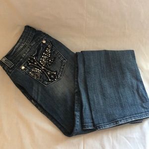 Miss Me Size 30 Boot cut Jeans Embroidered